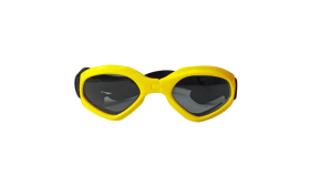 Stylowe Okulary Przeciwsłoneczne dla Psów z Filtrem UV Żółte okulary dla psa z ochroną UV, ciemne soczewki dla ochrony oczu i stylowego wyglądu, idealne na świeżym powietrzu.