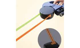 Bezsplotowa, automatyczna smycz zwijana podwójna dla psów z lampką LED – 3 m smycz dla dwóch psów